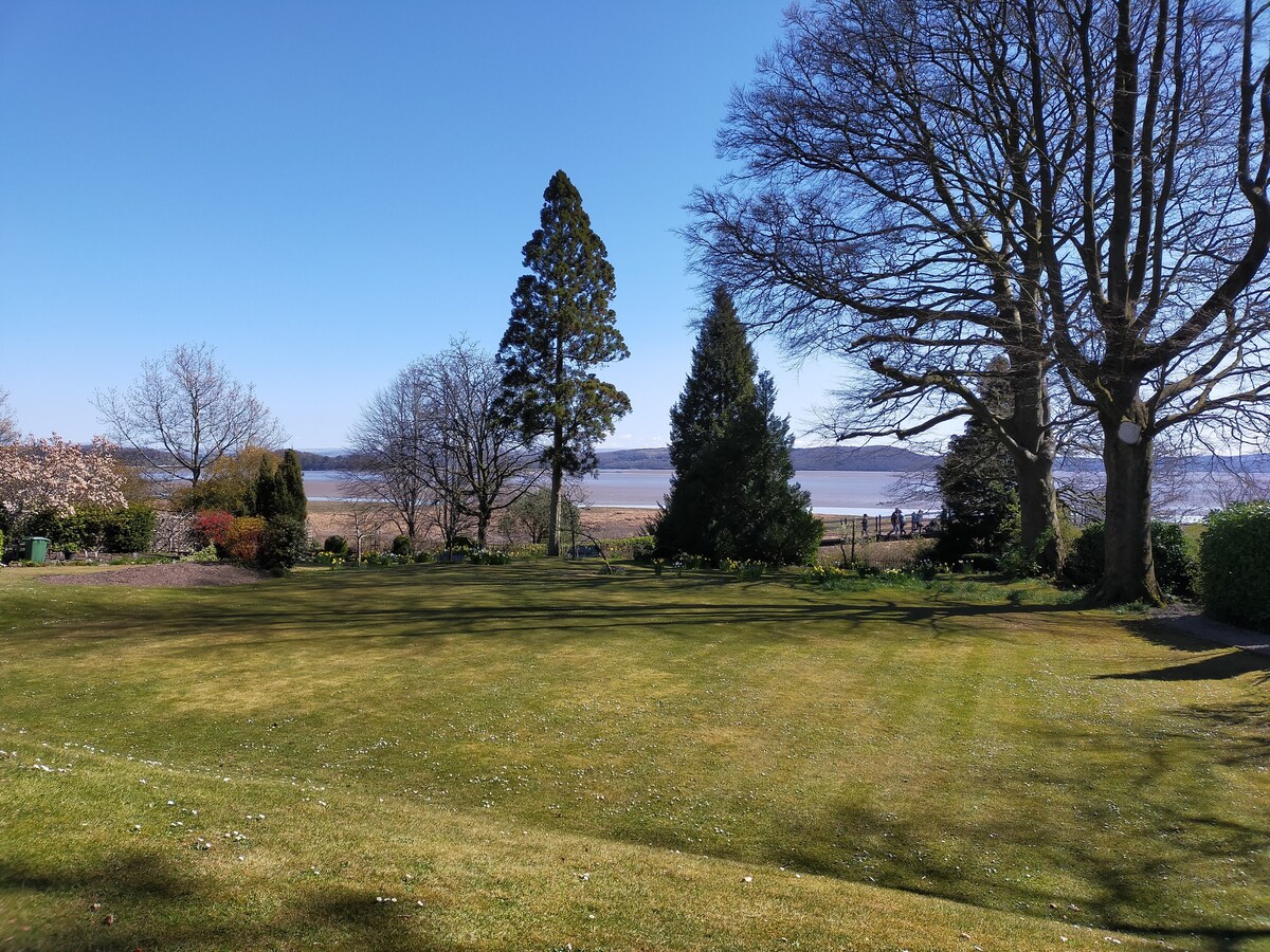 A view from Claire House Hotel over Morecambe bay